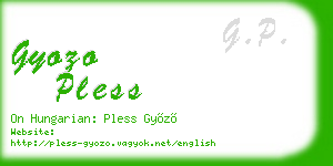 gyozo pless business card