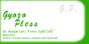 gyozo pless business card